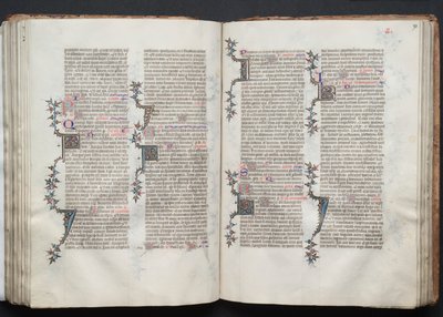 Mszał Gotha: Fol. 93r, Tekst, c. 1375. autorstwa Master of the Boqueteaux