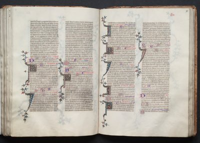 Mszał Gotha: Fol. 98r, Tekst, c. 1375. autorstwa Master of the Boqueteaux