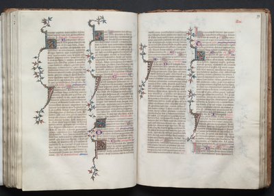 Mszał Gotha: Fol. 99r, Tekst, c. 1375. autorstwa Master of the Boqueteaux