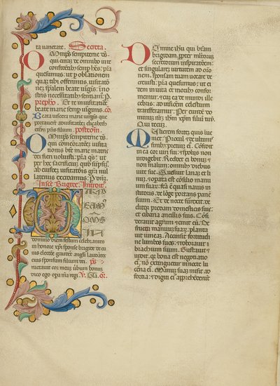 Zdobiony inicjał G autorstwa Master of the Brussels Initials