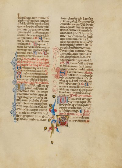 Inicjał G: Święty Tomasz Becket autorstwa Master of the Brussels Initials