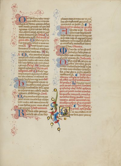 Inicjał S: Saint Paul autorstwa Master of the Brussels Initials