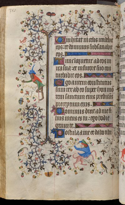 Godzinki Karola Szlachetnego, króla Nawarry (1361-1425): fol. 170v, tekst autorstwa Master of the Brussels Initials and Associates
