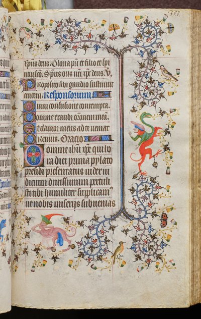 Godzinki Karola Szlachetnego, króla Nawarry (1361-1425): fol. 172r, tekst autorstwa Master of the Brussels Initials and Associates