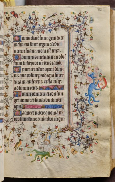 Godzinki Karola Szlachetnego, króla Nawarry (1361-1425): fol. 41r, tekst autorstwa Master of the Brussels Initials and Associates