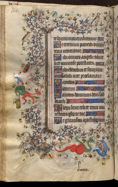 Godzinki Karola Szlachetnego, króla Nawarry (1361-1425): fol. 52v, tekst autorstwa Master of the Brussels Initials and Associates