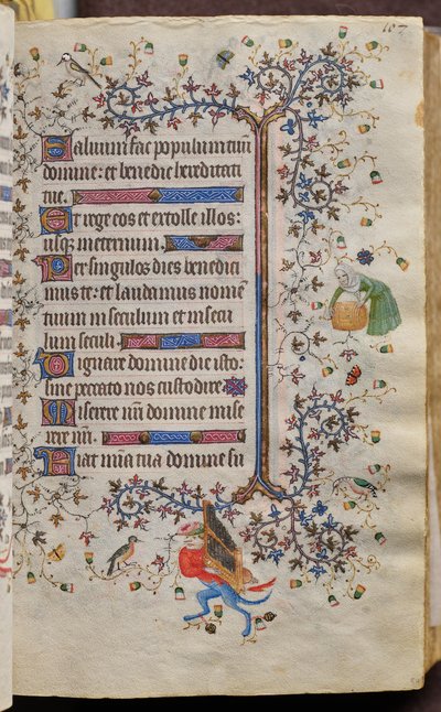 Godzinki Karola Szlachetnego, króla Nawarry (1361-1425): fol. 54r, tekst autorstwa Master of the Brussels Initials and Associates