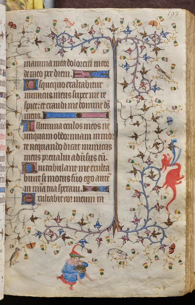 Godzinki Karola Szlachetnego, króla Nawarry (1361-1425): fol. 97r, tekst autorstwa Master of the Brussels Initials and Associates