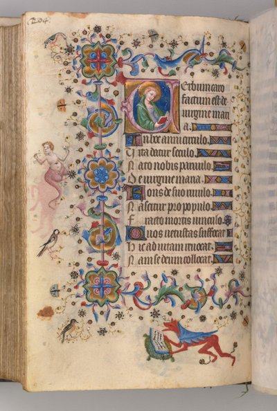 Godziny Karola Szlachetnego, króla Nawarry 1361-1425: fol. 102v, Tekst, c. 1405. autorstwa Master of the Brussels Initials and Associates
