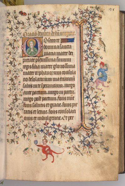 Godziny Karola Szlachetnego, króla Nawarry 1361-1425: fol. 13r, Tekst, c. 1405. autorstwa Master of the Brussels Initials and Associates