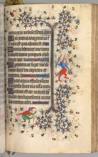 Godziny Karola Szlachetnego, króla Nawarry 1361-1425: fol. 181r, Tekst, ok. 1405. autorstwa Master of the Brussels Initials and Associates