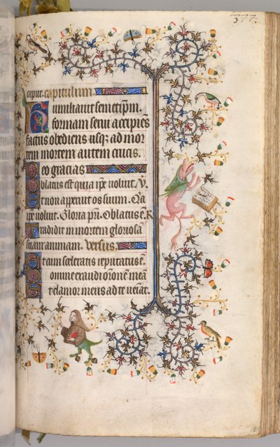 Godziny Karola Szlachetnego, króla Nawarry 1361-1425: fol. 184r, Tekst, ok. n.e. 1405. autorstwa Master of the Brussels Initials and Associates