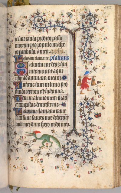 Godziny Karola Szlachetnego, króla Nawarry 1361-1425: fol. 186r, Tekst, ok. n.e. 1405. autorstwa Master of the Brussels Initials and Associates