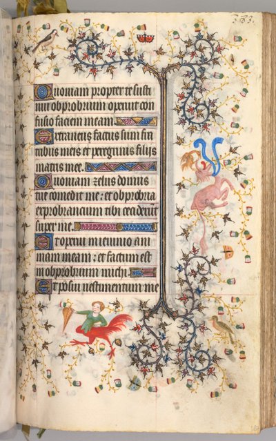 Godziny Karola Szlachetnego, króla Nawarry 1361-1425: fol. 187r, Tekst, ok. n.e. 1405. autorstwa Master of the Brussels Initials and Associates