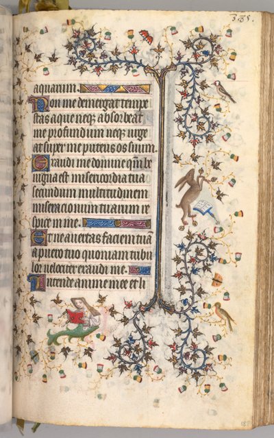 Godziny Karola Szlachetnego, króla Nawarry 1361-1425: fol. 188r, Tekst, ok. n.e. 1405. autorstwa Master of the Brussels Initials and Associates
