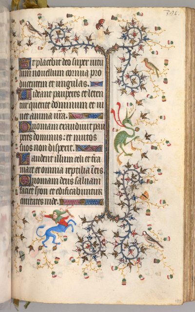 Godziny Karola Szlachetnego, króla Nawarry 1361-1425: fol. 190r, Tekst, c. 1405. autorstwa Master of the Brussels Initials and Associates