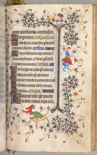 Godziny Karola Szlachetnego, króla Nawarry 1361-1425: fol. 191r, Tekst, c. 1405. autorstwa Master of the Brussels Initials and Associates