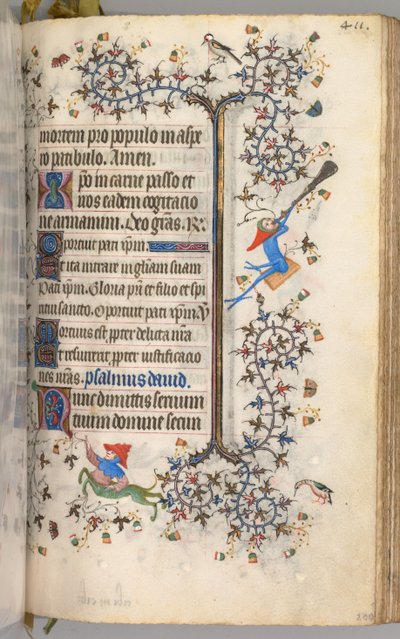 Godziny Karola Szlachetnego, króla Nawarry 1361-1425: fol. 200r, Tekst, ok. 1405. autorstwa Master of the Brussels Initials and Associates