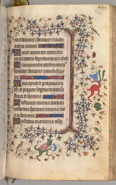 Godziny Karola Szlachetnego, króla Nawarry 1361-1425: fol. 205r, Tekst, c. 1405. autorstwa Master of the Brussels Initials and Associates