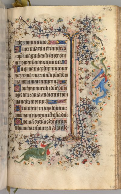 Godziny Karola Szlachetnego, króla Nawarry 1361-1425: fol. 206r, Tekst, c. 1405. autorstwa Master of the Brussels Initials and Associates