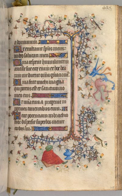 Godziny Karola Szlachetnego, króla Nawarry 1361-1425: fol. 207r, Tekst, c. 1405. autorstwa Master of the Brussels Initials and Associates