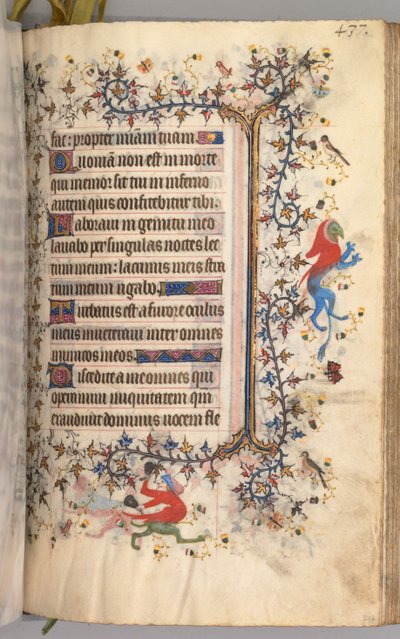 Godziny Karola Szlachetnego, króla Nawarry 1361-1425: fol. 213r, Tekst, c. 1405. autorstwa Master of the Brussels Initials and Associates