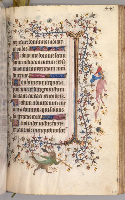 Godziny Karola Szlachetnego, króla Nawarry 1361-1425: fol. 215r, Tekst, c. 1405. autorstwa Master of the Brussels Initials and Associates