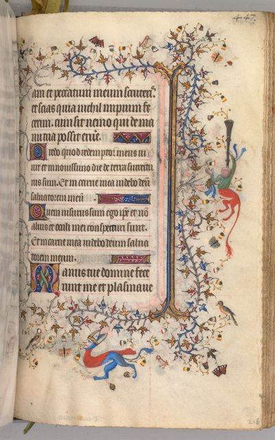 Godziny Karola Szlachetnego, króla Nawarry 1361-1425: fol. 218r, Tekst, c. 1405. autorstwa Master of the Brussels Initials and Associates