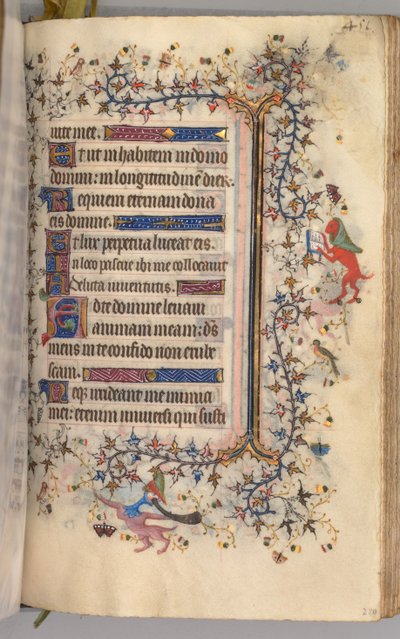 Godziny Karola Szlachetnego, króla Nawarry 1361-1425: fol. 220r, Tekst, c. 1405. autorstwa Master of the Brussels Initials and Associates