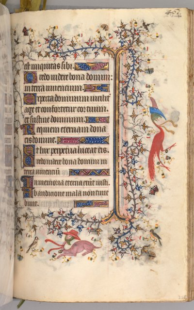 Godziny Karola Szlachetnego, króla Nawarry 1361-1425: fol. 225r, Tekst, ok. 1405. autorstwa Master of the Brussels Initials and Associates