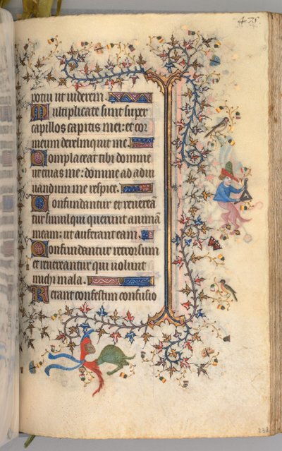 Godziny Karola Szlachetnego, króla Nawarry 1361-1425: fol. 232r, Tekst, c. 1405. autorstwa Master of the Brussels Initials and Associates