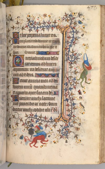 Godziny Karola Szlachetnego, króla Nawarry 1361-1425: fol. 233r, Tekst, c. 1405. autorstwa Master of the Brussels Initials and Associates