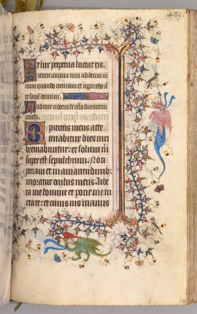 Godziny Karola Szlachetnego, króla Nawarry 1361-1425: fol. 234r, Tekst, ok. n.e. 1405. autorstwa Master of the Brussels Initials and Associates