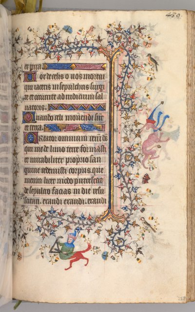 Godziny Karola Szlachetnego, króla Nawarry 1361-1425: fol. 239r, Tekst, c. 1405. autorstwa Master of the Brussels Initials and Associates