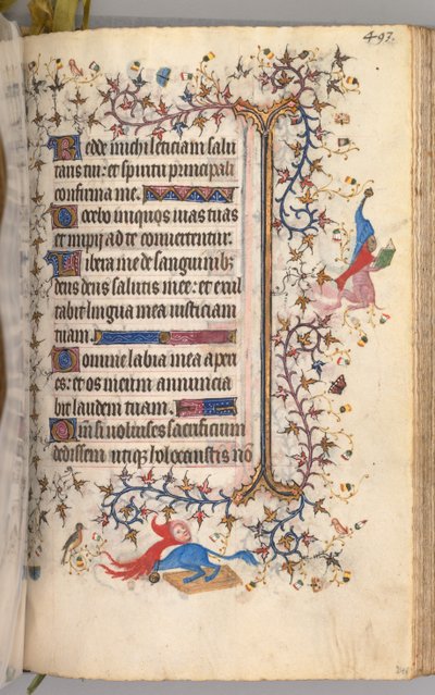 Godziny Karola Szlachetnego, króla Nawarry 1361-1425: fol. 241r, Tekst, c. 1405. autorstwa Master of the Brussels Initials and Associates