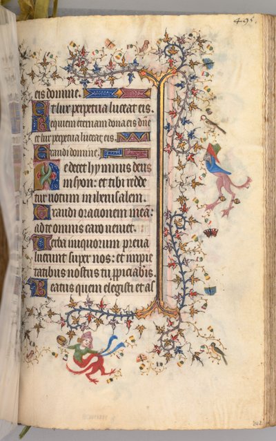 Godziny Karola Szlachetnego, króla Nawarry 1361-1425: fol. 242r, Tekst, c. 1405. autorstwa Master of the Brussels Initials and Associates