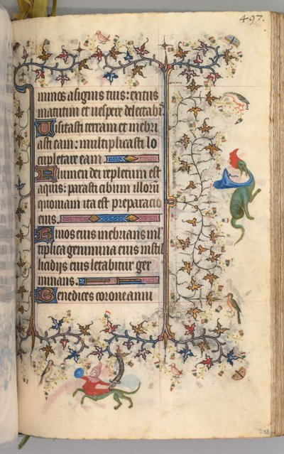 Godziny Karola Szlachetnego, króla Nawarry 1361-1425: fol. 243r, Tekst, c. 1405. autorstwa Master of the Brussels Initials and Associates