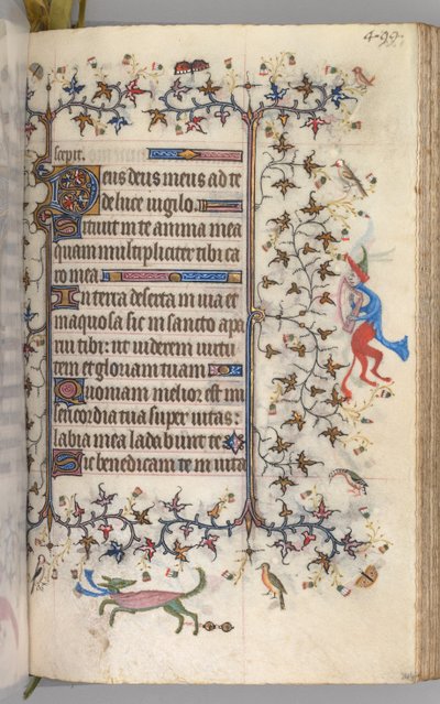 Godziny Karola Szlachetnego, króla Nawarry 1361-1425: fol. 244r, Tekst, c. 1405. autorstwa Master of the Brussels Initials and Associates
