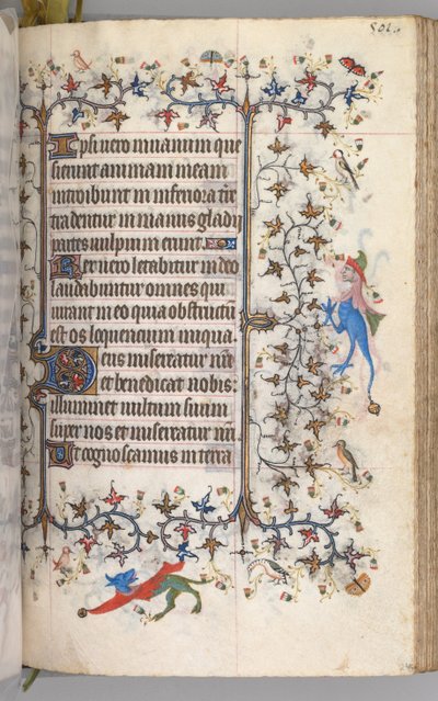 Godziny Karola Szlachetnego, króla Nawarry 1361-1425: fol. 245r, Tekst, c. 1405. autorstwa Master of the Brussels Initials and Associates