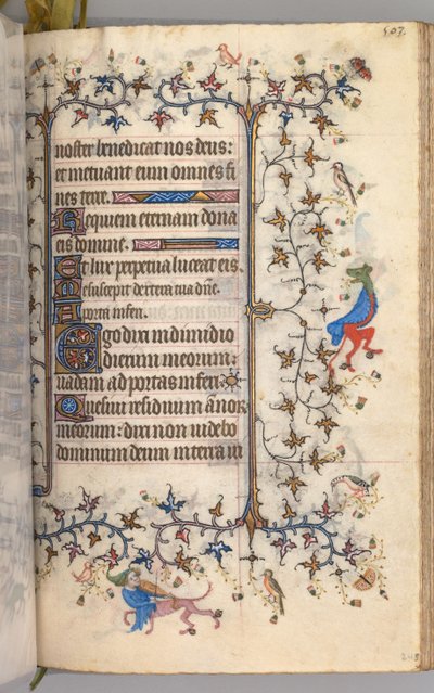 Godziny Karola Szlachetnego, króla Nawarry 1361-1425: fol. 246r, Tekst, c. 1405. autorstwa Master of the Brussels Initials and Associates