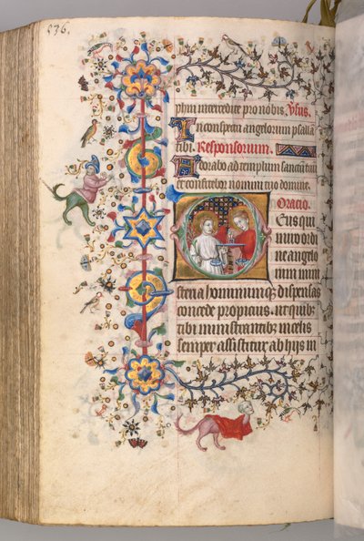 Godziny Karola Szlachetnego, króla Nawarry 1361-1425: fol. 262v, Tekst, c. 1405. autorstwa Master of the Brussels Initials and Associates