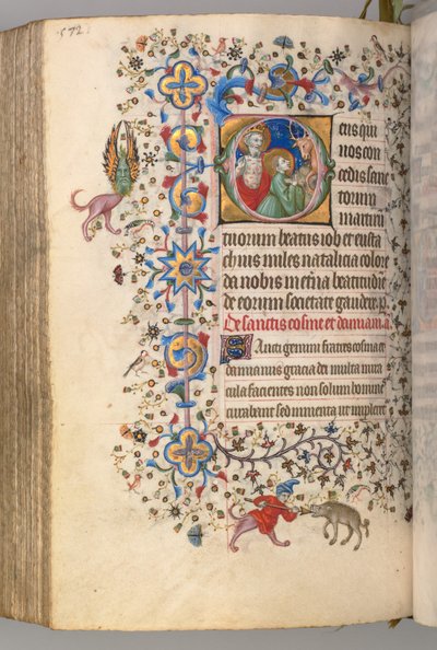 Godziny Karola Szlachetnego, króla Nawarry 1361-1425, fol. 280v, SS. Hioba i Eustachego, ok. 1930 1405. autorstwa Master of the Brussels Initials and Associates