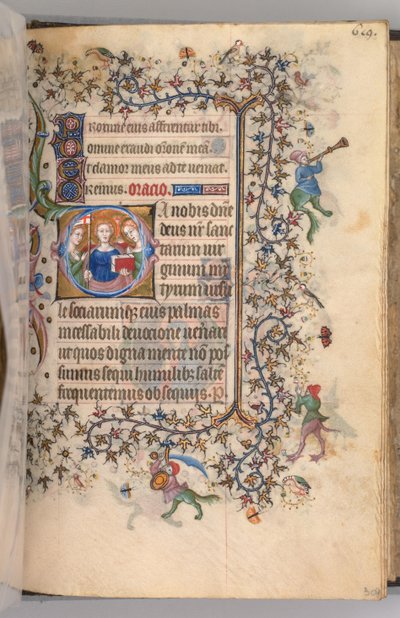Godziny Karola Szlachetnego, króla Nawarry 1361-1425, fol. 303r, Dziewicy Męczennicy, c. 1405. autorstwa Master of the Brussels Initials and Associates