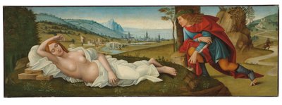 Cymon i Ifigenia (tempera na panelu) autorstwa Master of the Campana Cassoni