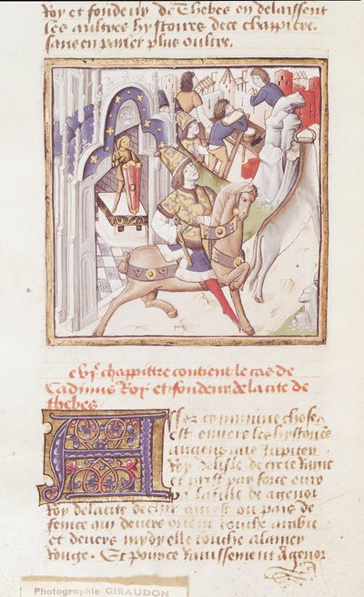 Ms 622 fol.9v Cadmus, założyciel Teb, z „Des Hommes Illustres”, c.1460 autorstwa Master of the Champion des Dames