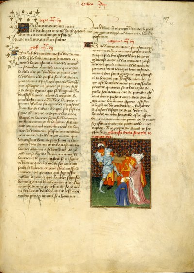 Harley 4431, f.135, Hector i Andromacha, z „Księgi królowej” Christine de Pizan (welin) autorstwa Master of the Cité des Dames