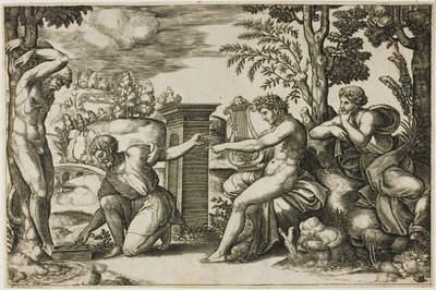 Apollo i Marsjasz autorstwa Master of the Die