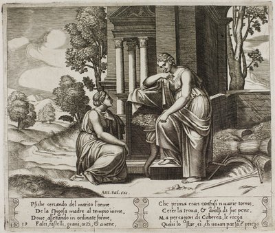 Ceres odmawia jakiejkolwiek pomocy dla psyche autorstwa Master of the Die