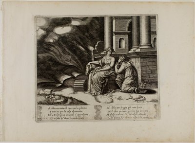 Proserpina daje Psyche pudełko piękna autorstwa Master of the Die