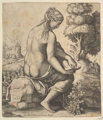 Wenus usuwa cierń ze stopy, 1532. autorstwa Master of the Die